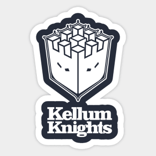 Kellum Knights Badge White Print Sticker